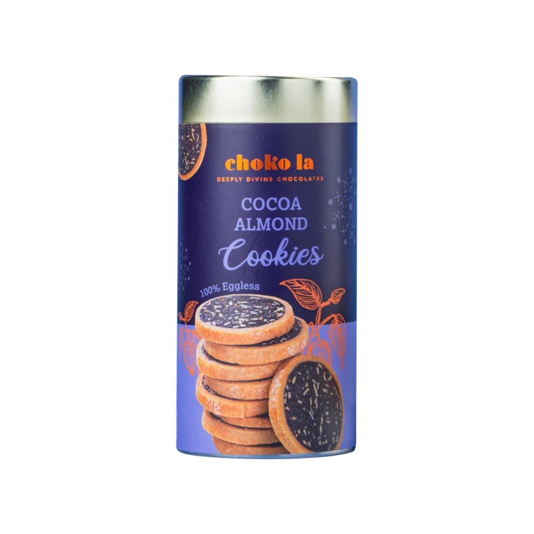 Choko La Eggless Cocoa Almond Cookies