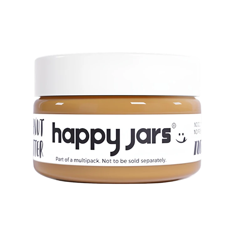 Happy Jars Unsweetened Creamy Peanut Butter