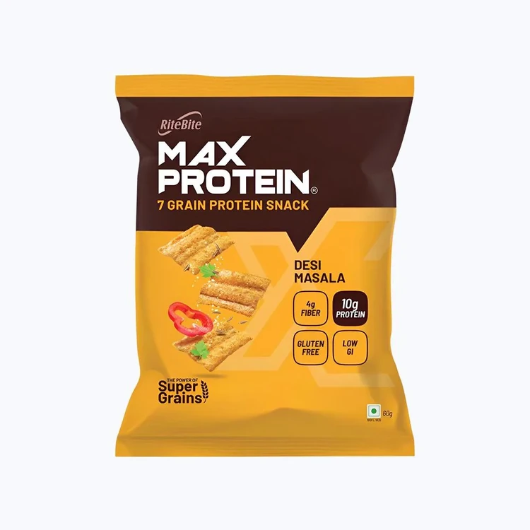 RiteBite Max Protein Desi Masala 10 g Protein Multigrain Chips