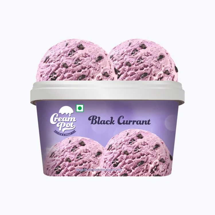 Cream Pot Black Currant Frozen Dessert Tub