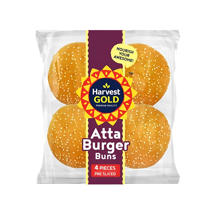 Harvest Gold Atta Burger Bun