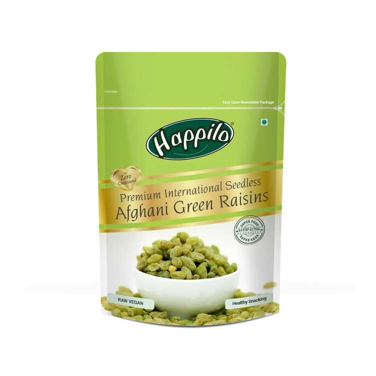 Happilo Premium Seedless Afghani Green Raisins (Ona Drakshi)