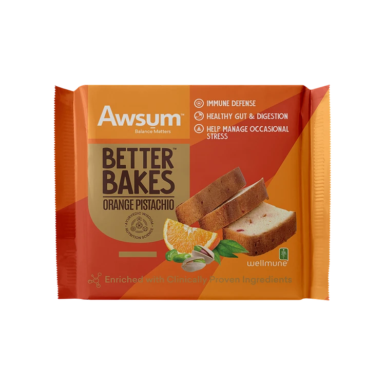 Awsum Better Bakes Orange Pistachio Slice Cake