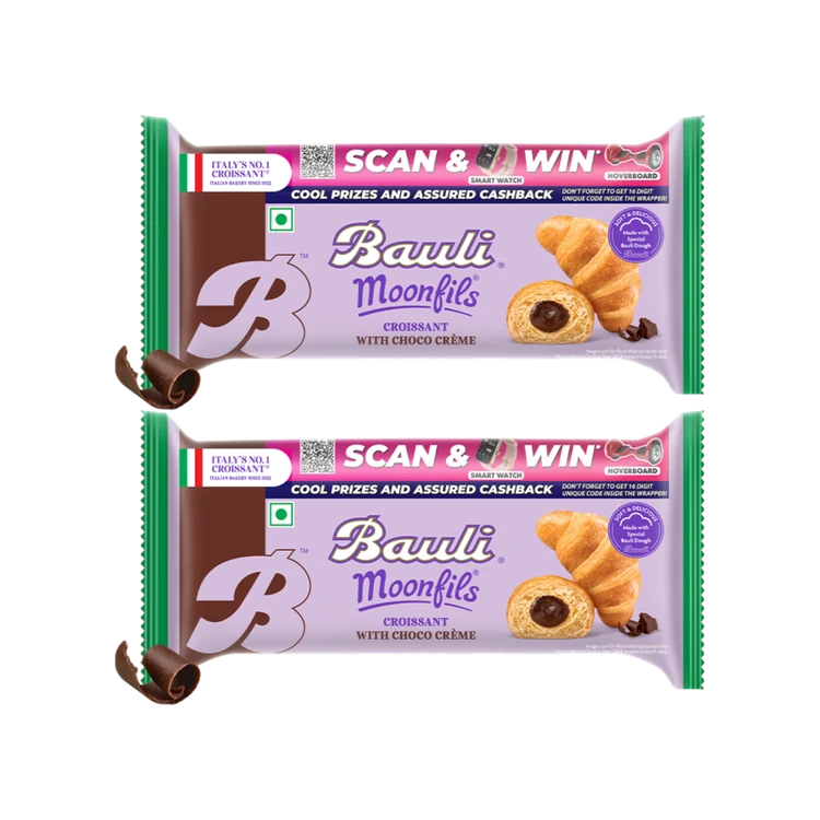 Bauli Moonfils Chocolate Crème Soft Croissant (Eggless) - Pack of 2