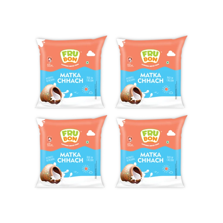 FruBon Matka Unsalted Buttermilk - Pack of 4