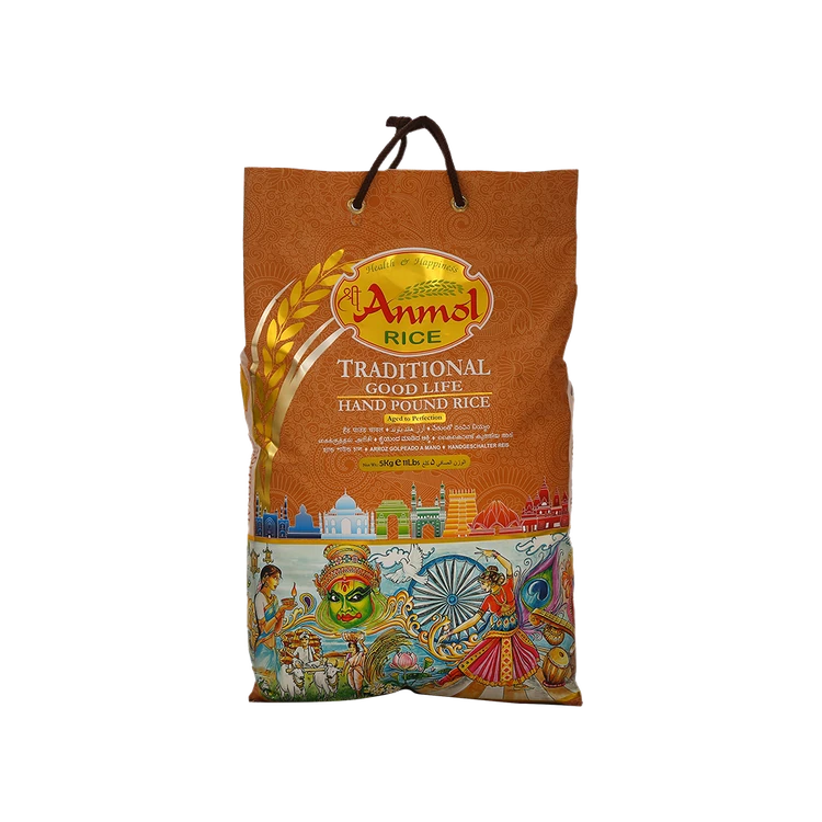 Sri Anmol Traditional Hand Pound / Raw Sonamasuri Rice (Medium Grain) (Sonamasuri Akki)