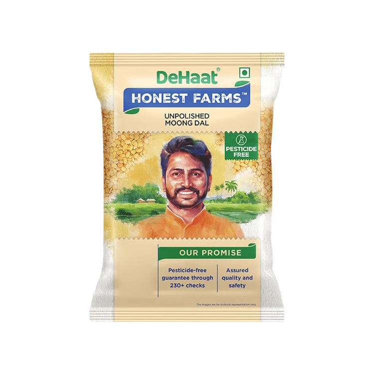 Dehaat Honest Farms Pesticide-Free Moong Dal (Dhuli) Unpolished