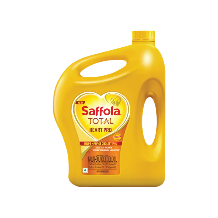 Saffola Total Heart Pro Rice Bran & Sunflower Blended Cooking Oil (Aduge Enne)