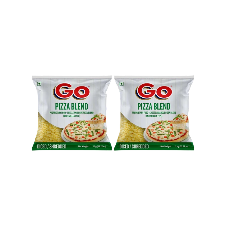 Go Pizza Blend Diced Cheese - Pack of 2