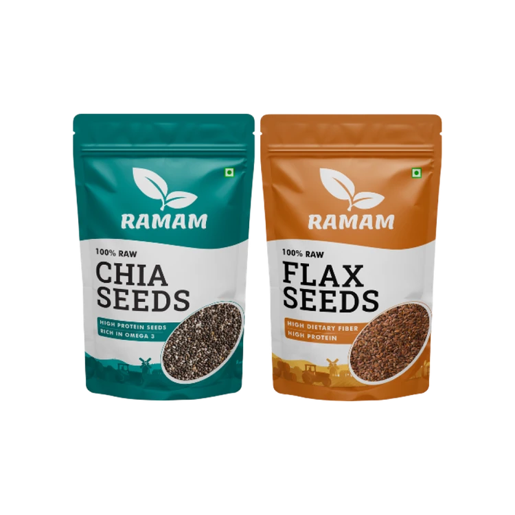 Ramam Group Premium Flax & Chia Seeds Combo