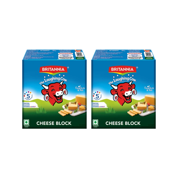 Britannia Laughing Cow Cheese Block - Pack of 2
