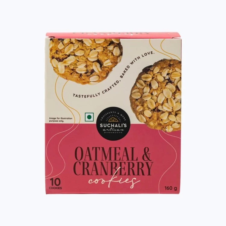 Suchali's Artisan Bakehouse Crispy Oatmeal & Cranberry Cookies
