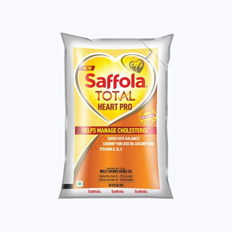 Saffola Total Heart Pro Rice Bran & Sunflower Blended Cooking Oil (Aduge Enne)