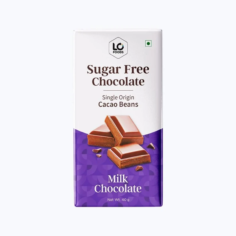 Lo! Foods Sugar Free Milk Chocolate Bar (Premium and Silky)