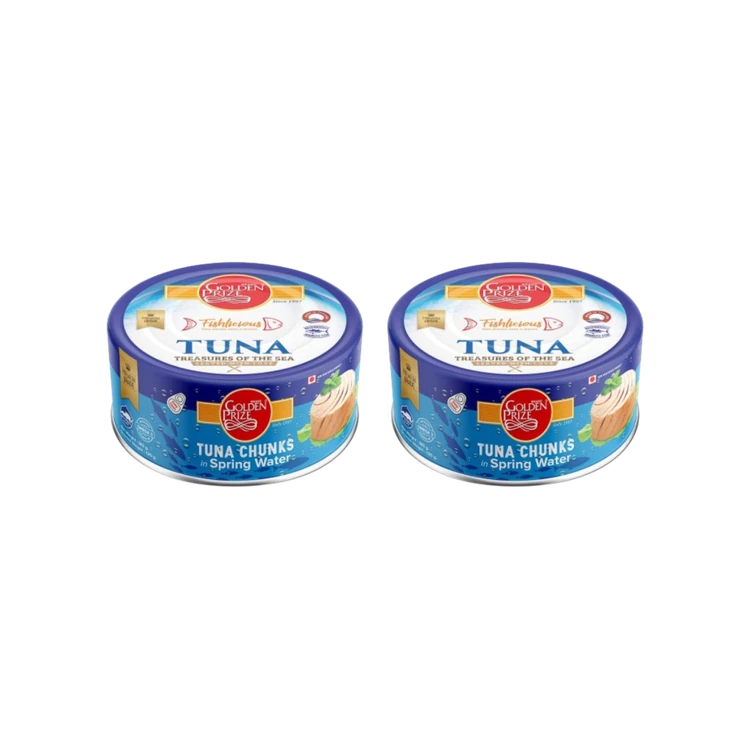 Golden Prize Tuna Chunks in Spring Water - Pack of 2