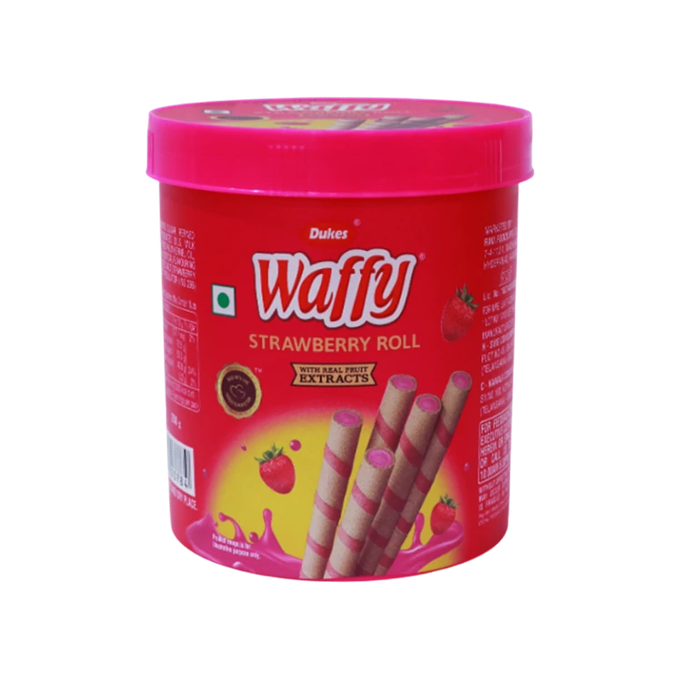 Dukes Waffy Strawberry Wafer Roll