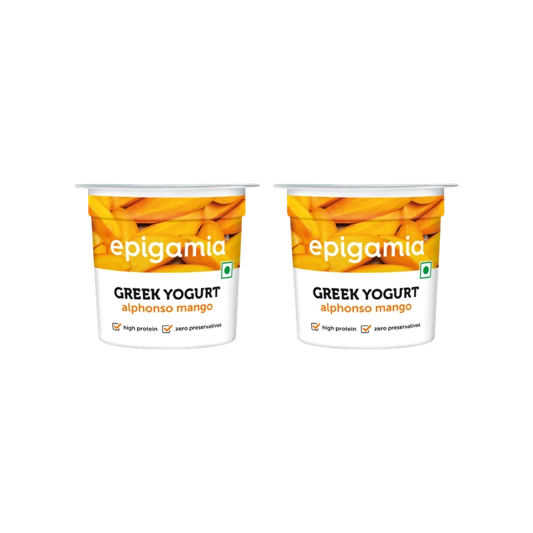 epigamia Greek Alphonso Mango Yogurt - Pack of 2