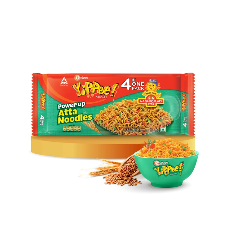 Yippee Power up Atta Instant Noodles – Made from Aashirvaad Atta