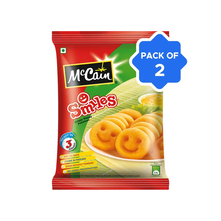 McCain Crispy Potato Smiles (Frozen) - Pack of 2