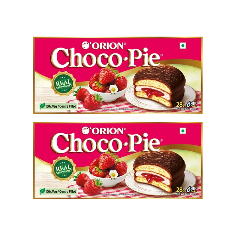 Orion Strawberry Choco Pie - Pack of 2