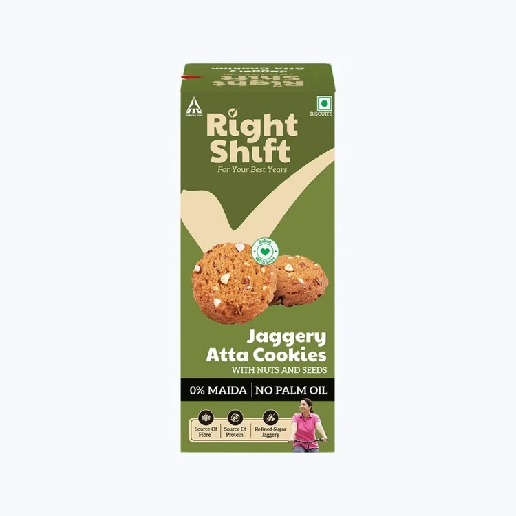 Right Shift Jaggery Atta Cookies (No Maida/ No Palm Oil)