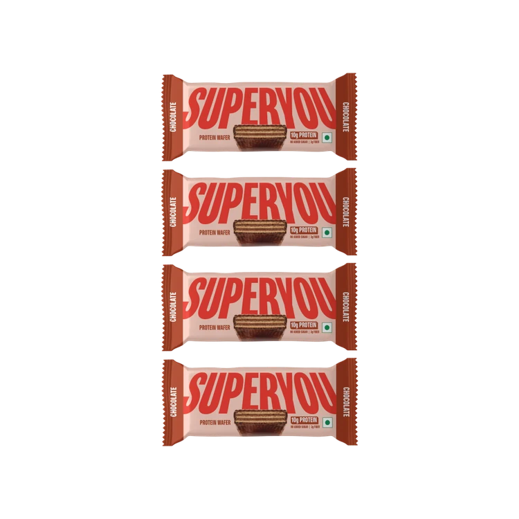 SuperYou Chocolate Wafer Protein Bar - Pack of 4