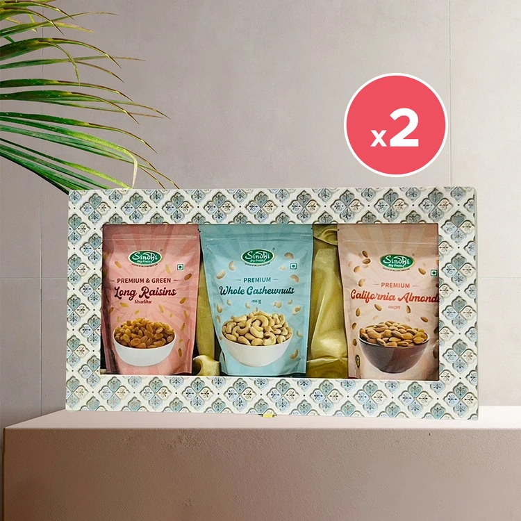 Sindhi Dry Fruits Fancy Dry Fruits Gift Pack - Pack of 2 (Dry Fruits Udugore Pack)