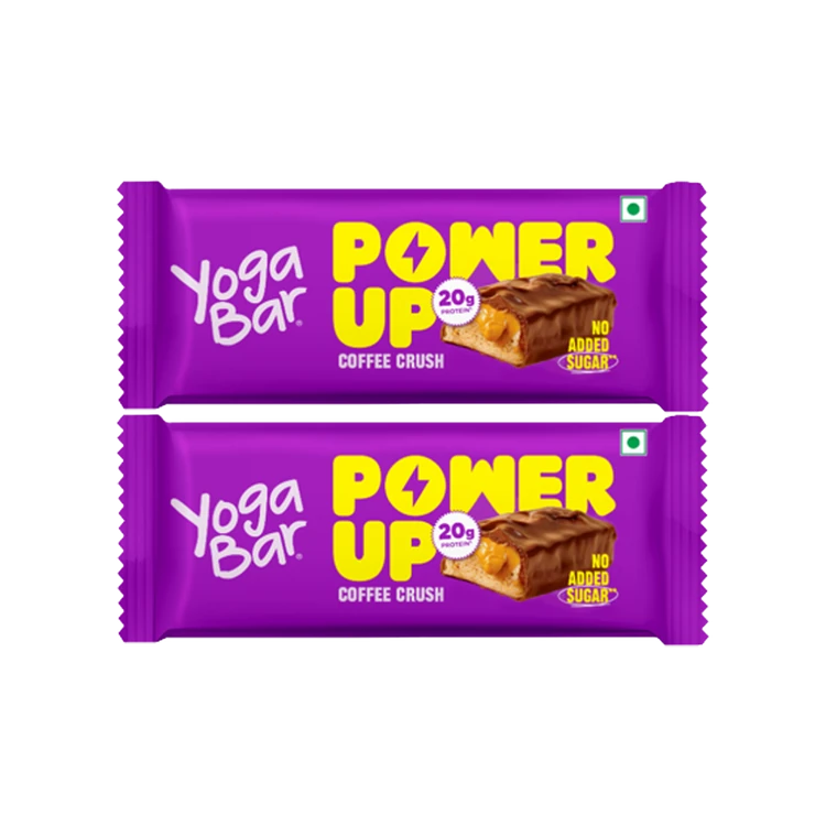 Yoga Bar 20 g Protein Bar, Coffee Rush, No Added Sugar - Pack of 2