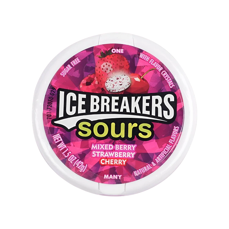 Ice Breakers Sours Mixed Berry Strawberry Candy