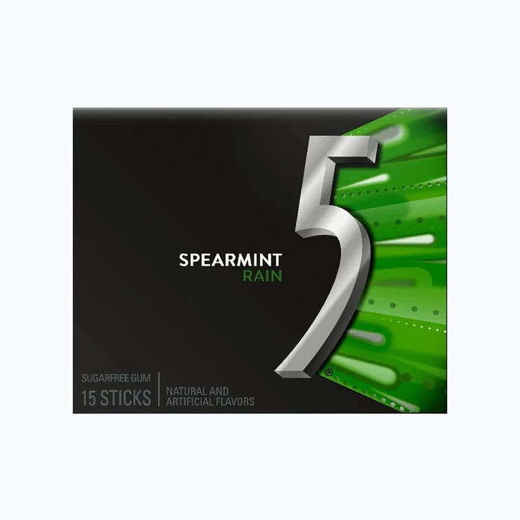 Wrigley's 5 Spearmint Rain Chewing Gum (Sugar Free)