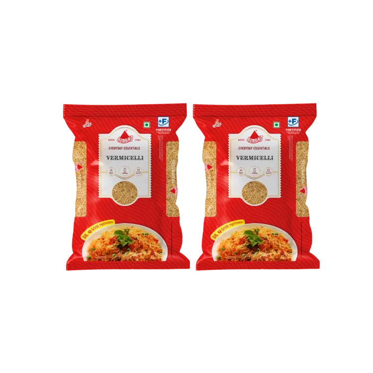 Bambino 100% Suji, No Maida Regular Vermicelli - Pack of 2
