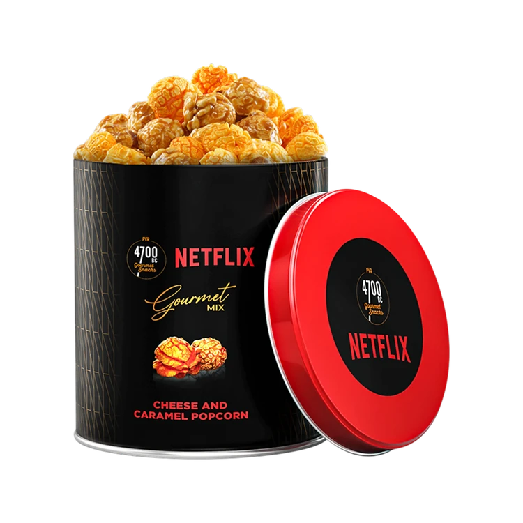 4700BC Netflix Cheese & Caramel Popcorn, Tin
