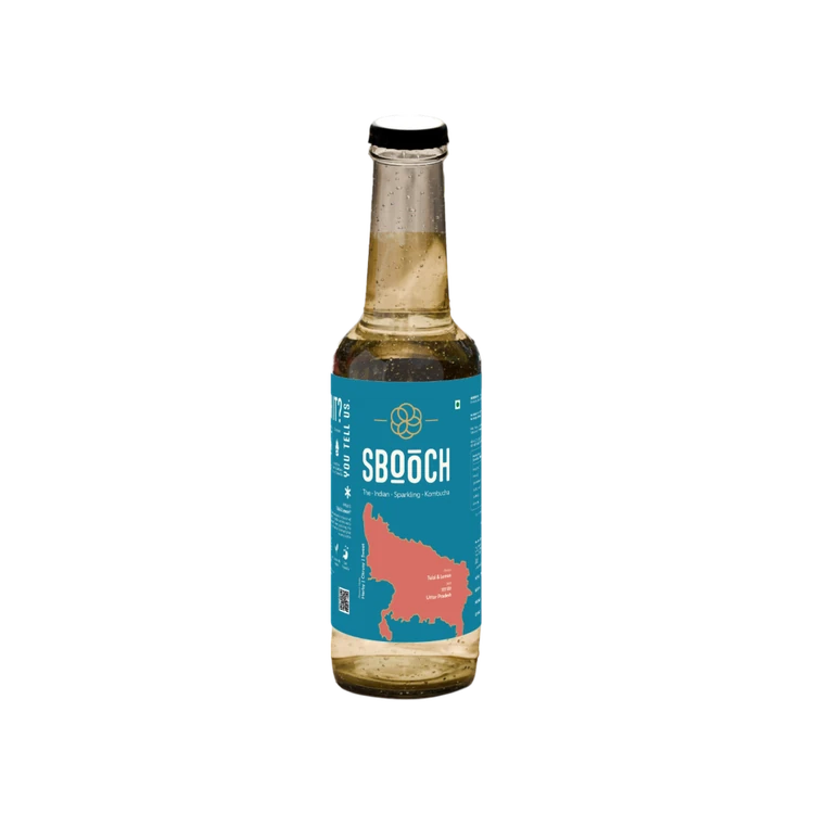 Sbooch Tulsi & Lemon Indian Sparkling Kombucha Tea