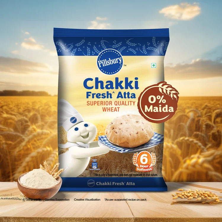 Pillsbury Chakki Fresh Atta -10 Kg (Godihittu)