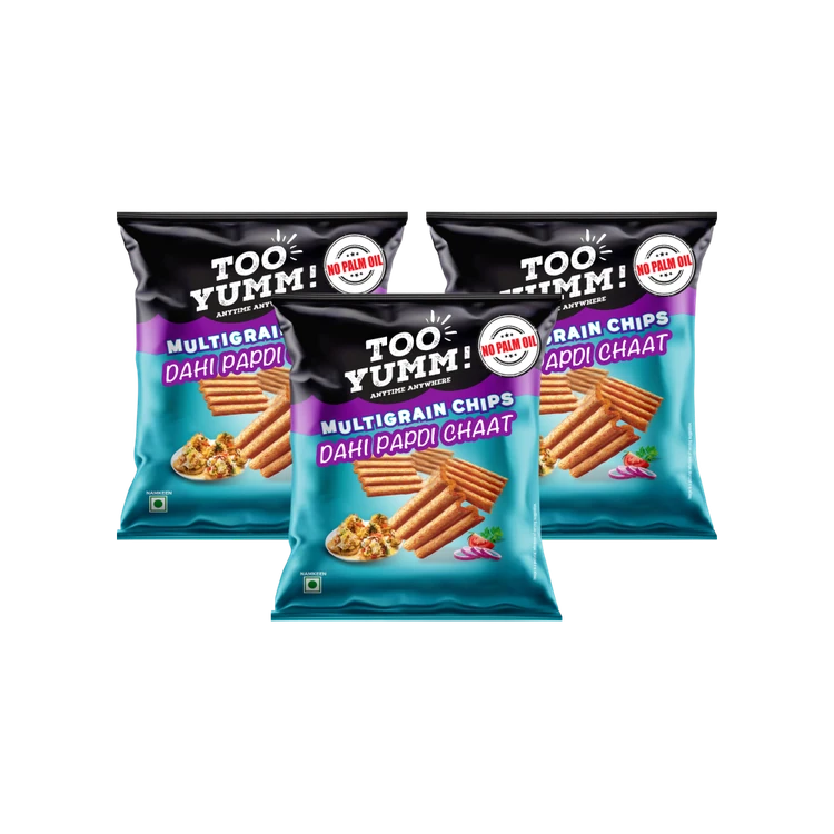 Too Yumm Dahi Papdi Chaat Multigrain Chips - Pack of 3