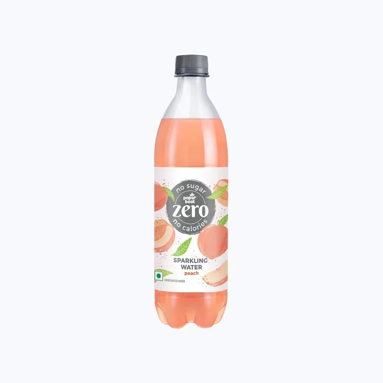 paper boat Zero Sugar Peach Sparkling Water