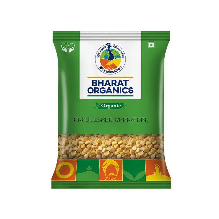 Bharat Organics Unpolished Organic Chana Dal