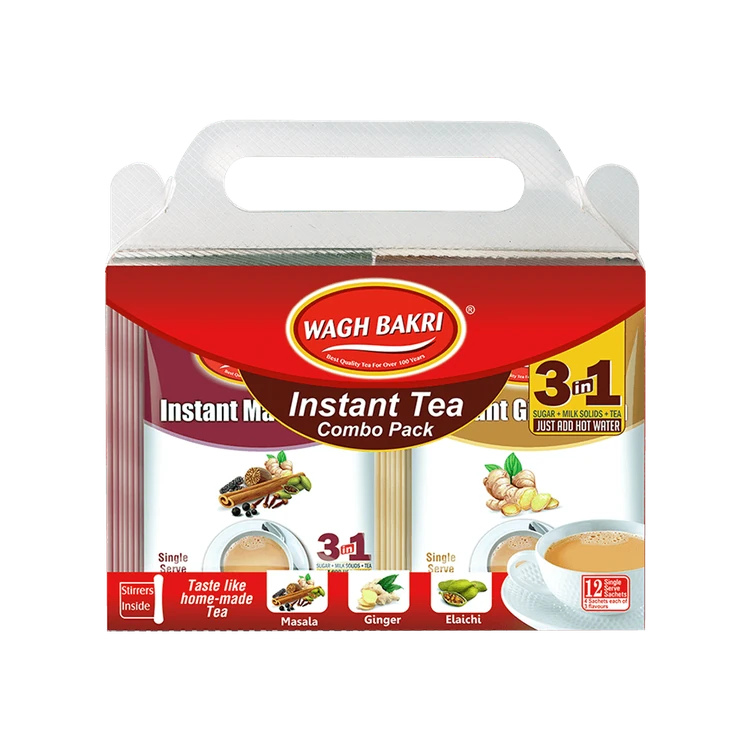 Wagh Bakri Instant Tea Premix Elaichi + Ginger + Masala