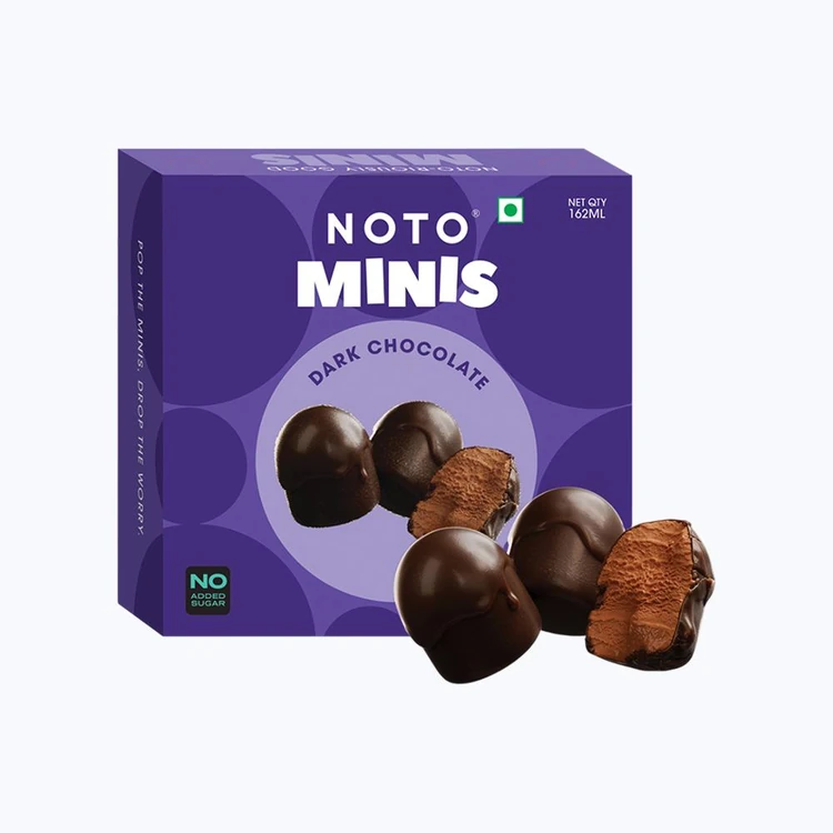 Noto Minis Dark Chocolate Ice Cream Bites (Zero Added Sugar)