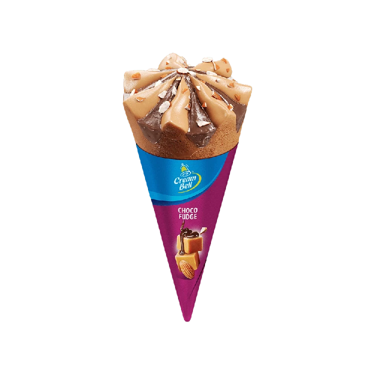Cream Bell Choco Fudge Frozen Dessert Cone