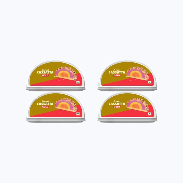 Amul Gold Cassata Ice Cream - Pack of 4