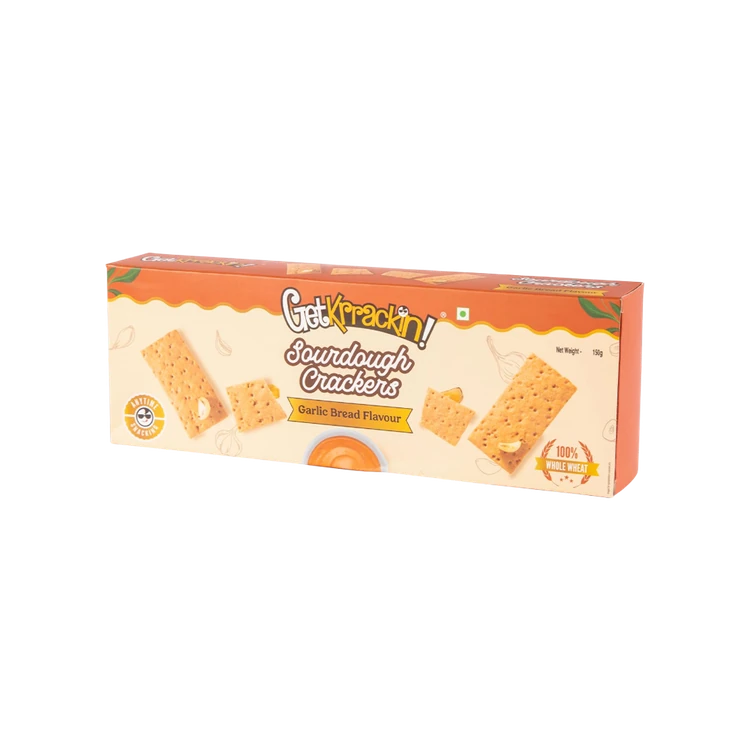 GetKrrackin Sourdough Garlic Bread Flavour Crackers