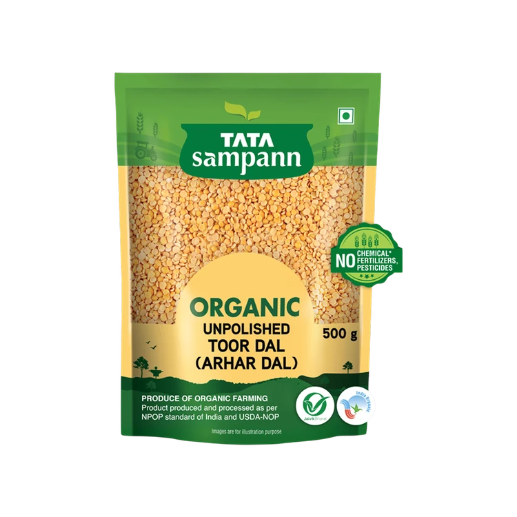 Tata Sampann Organic Arhar Dal Unpolished
