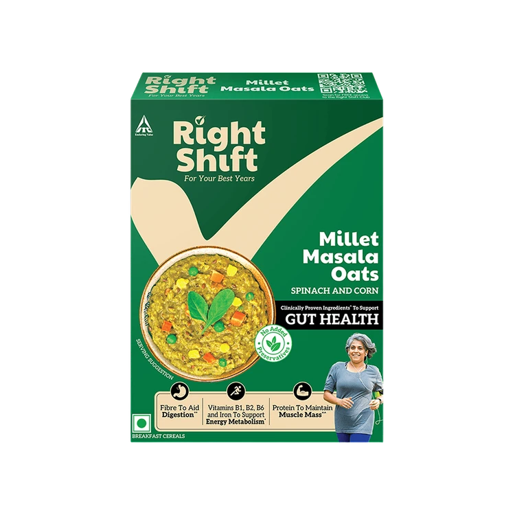 Right Shift High Protein Masala Oats (Spinach and Corn)