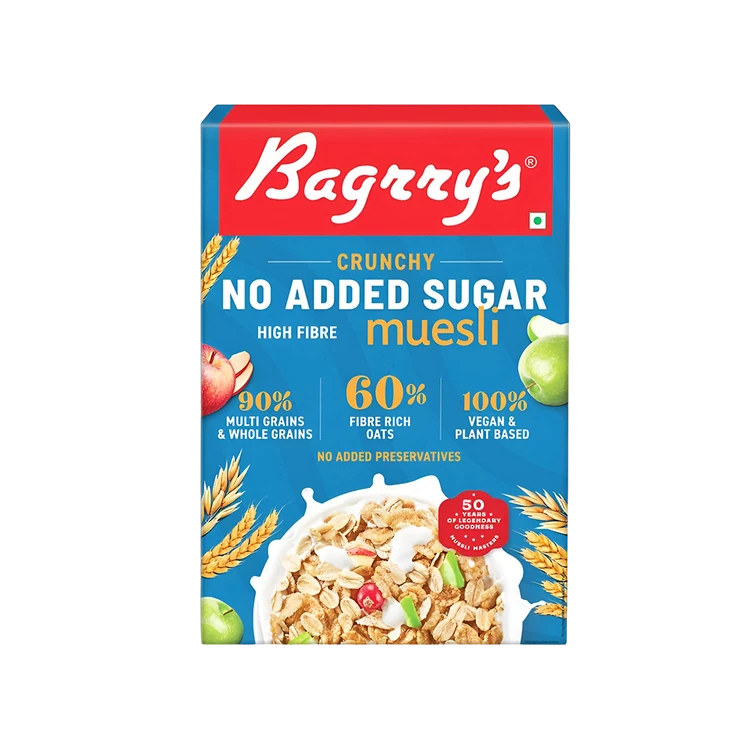Bagrry's Crunchy Muesli (No Added Sugar, High Fibre, Vegan & Plant Based)
