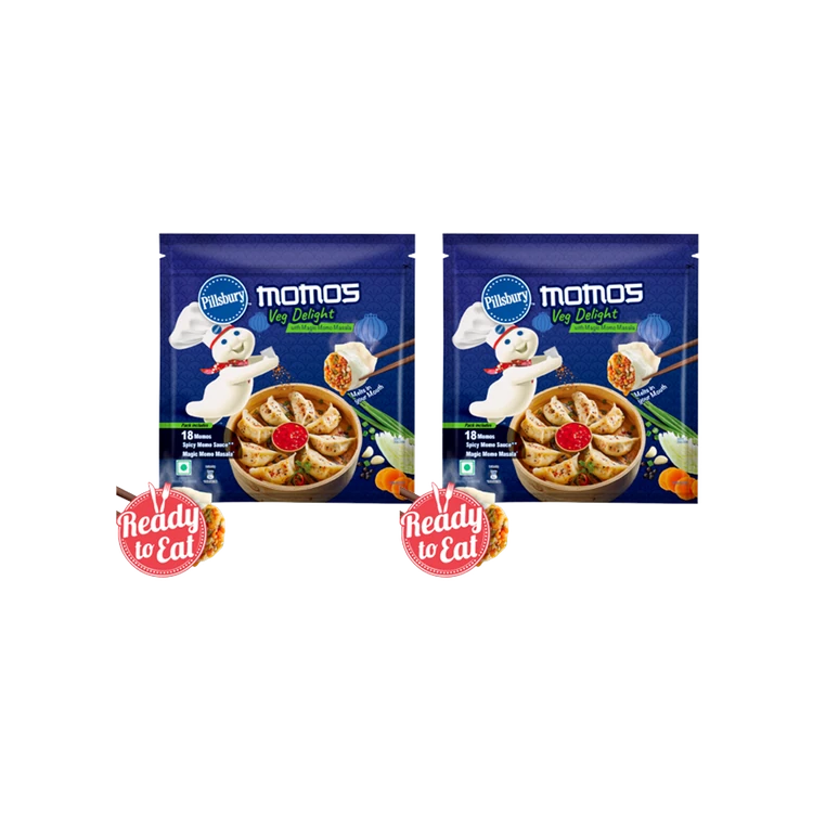 Pillsbury Veg Delight Momos With Magic Momo Masala - Pack of 2