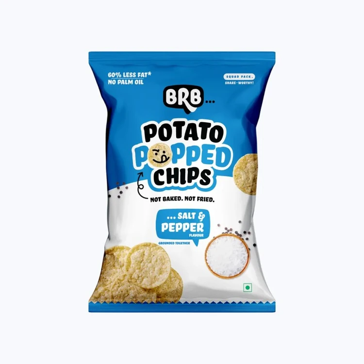 BRB Potato Popped Chips (Salt & Pepper Flavour)
