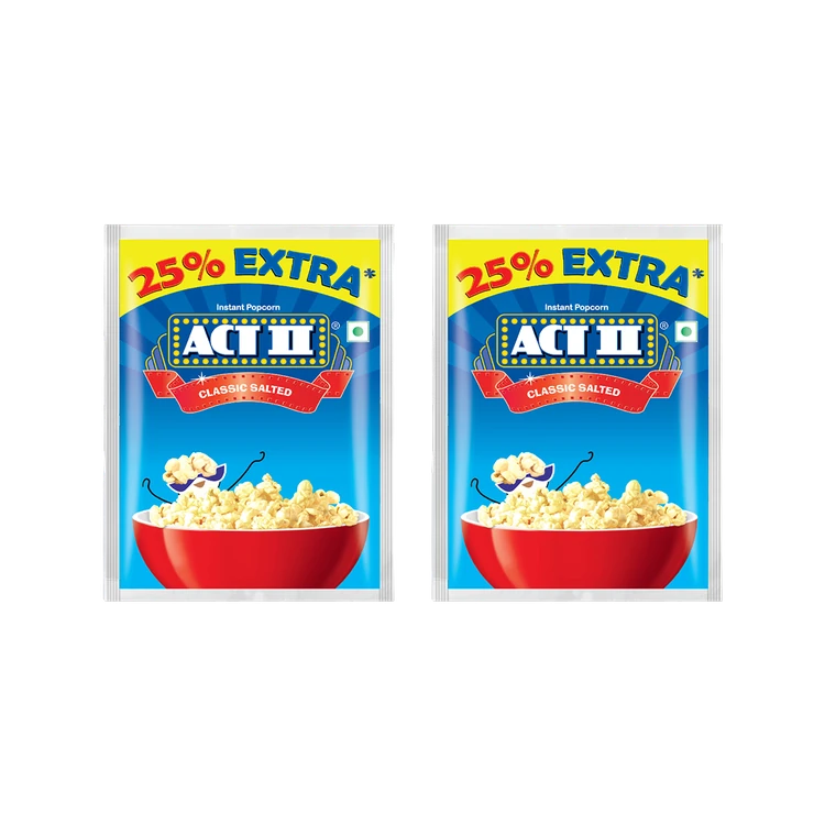 Act II Classic Salted Popcorn - Instant - Pack of 2