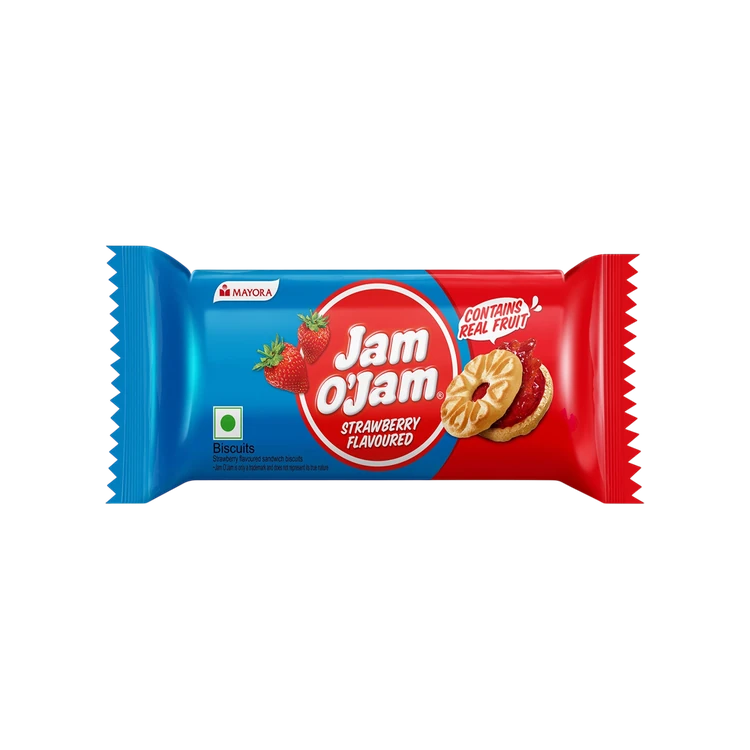 Jam O' Jam Strawberry Flavoured Cream Biscuits