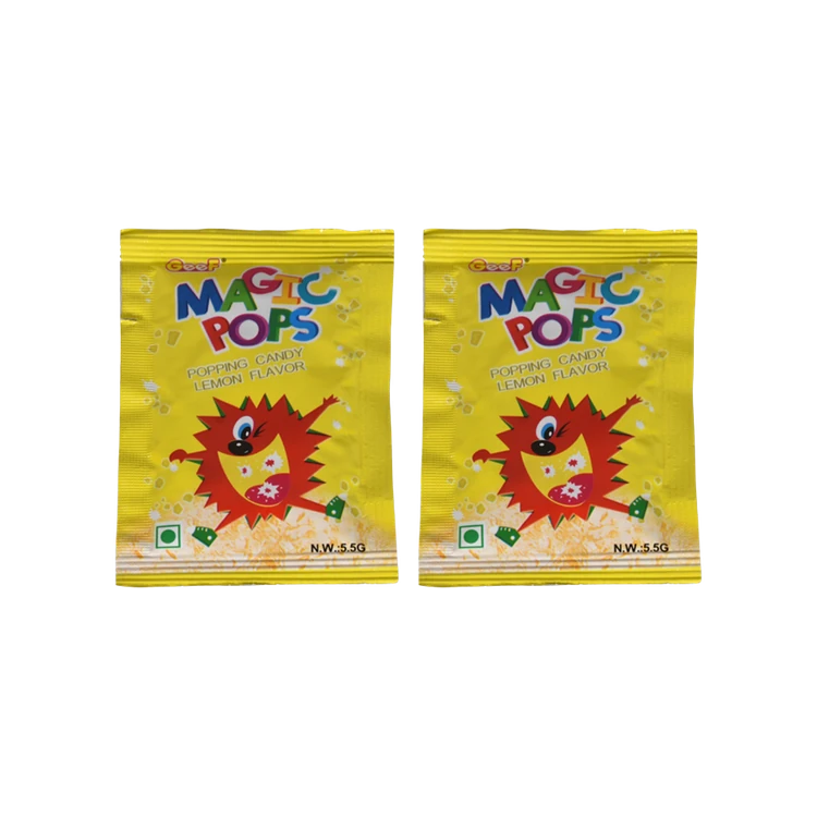 Magic Pops Popping Candy (Lemon Flavor) - Pack of 2